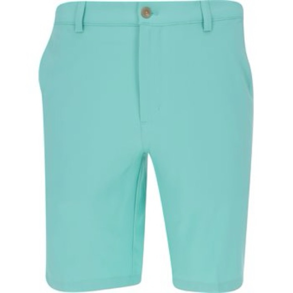 Greg Norman ML75 MicroLux Golf Shorts in Seafoam Green, size 35